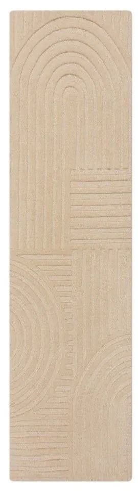 Beżowy wełniany dywan 60x230 cm Zen Garden - Flair Rugs