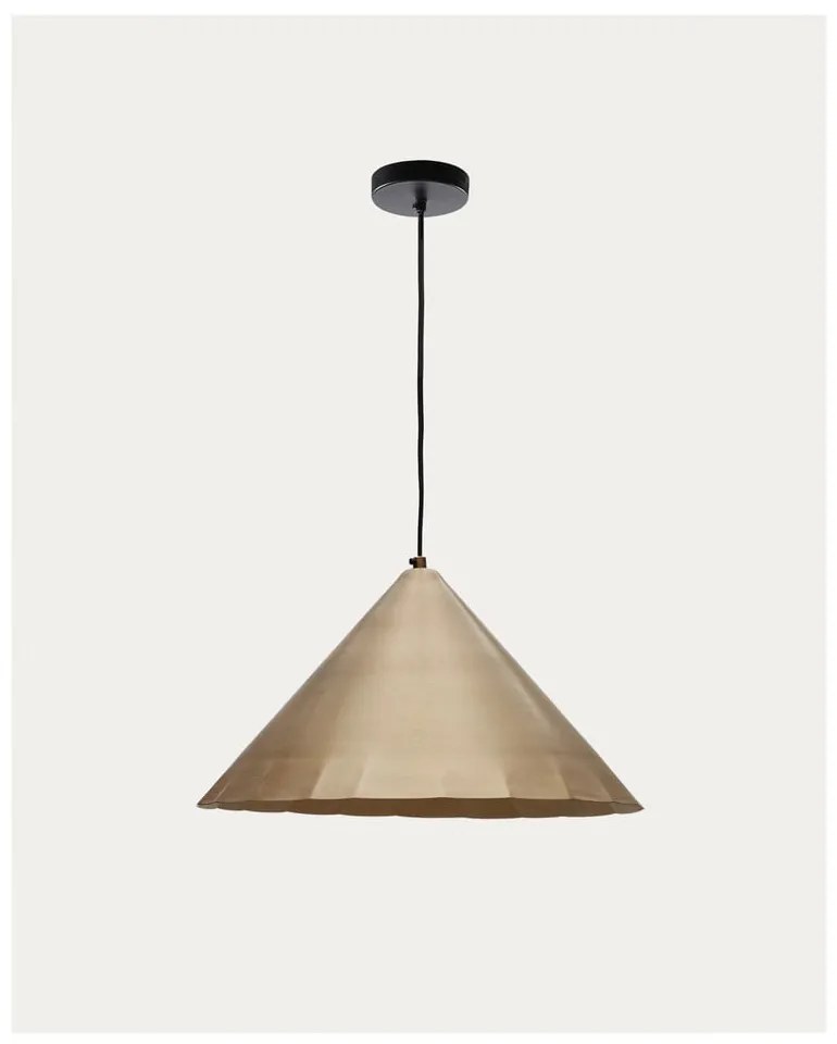 Lampa wisząca w kolorze mosiądzu z metalowym kloszem ø 46 cm Parlava – Kave Home