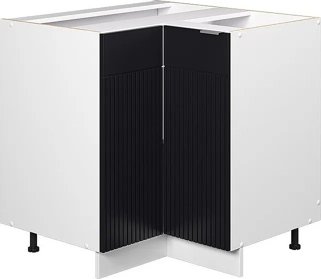 Szafka narożna czarne paski 80.5x51.6x82 fame-line