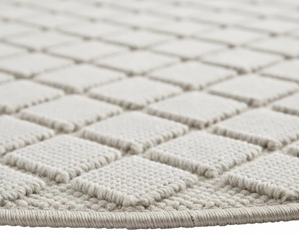 Dywan nowoczesny Helix 3D kremowy koło 160 cm x 160 cm