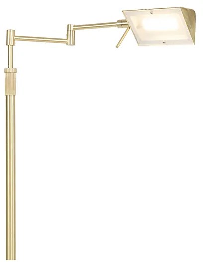 Lampa stojąca mosiądz w tym LED ze ściemniaczem dotykowym - Notia Nowoczesny Oswietlenie wewnetrzne