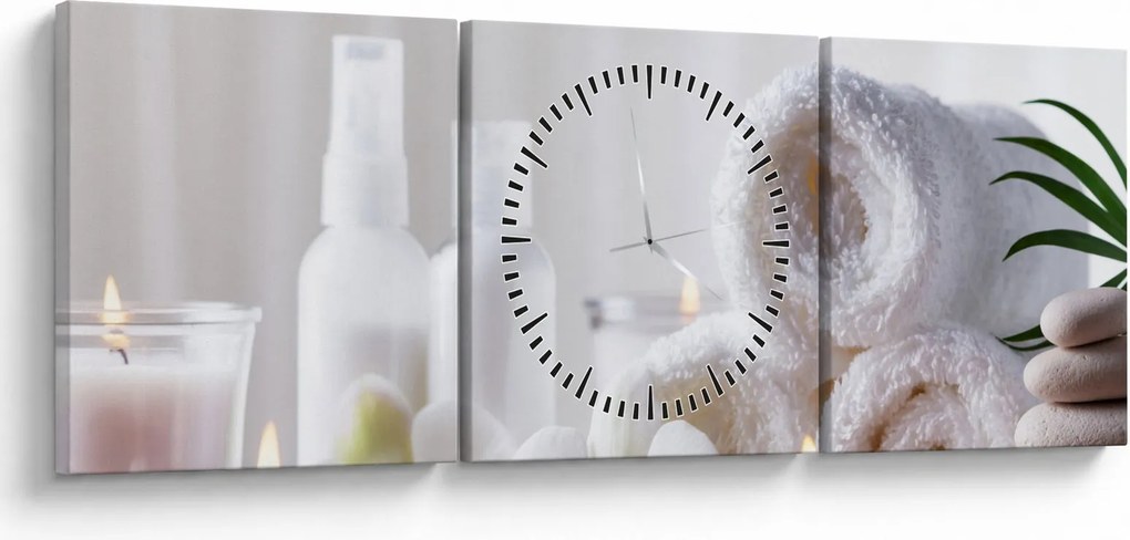 Obraz - Spa (z zegarem) (90x30 cm)