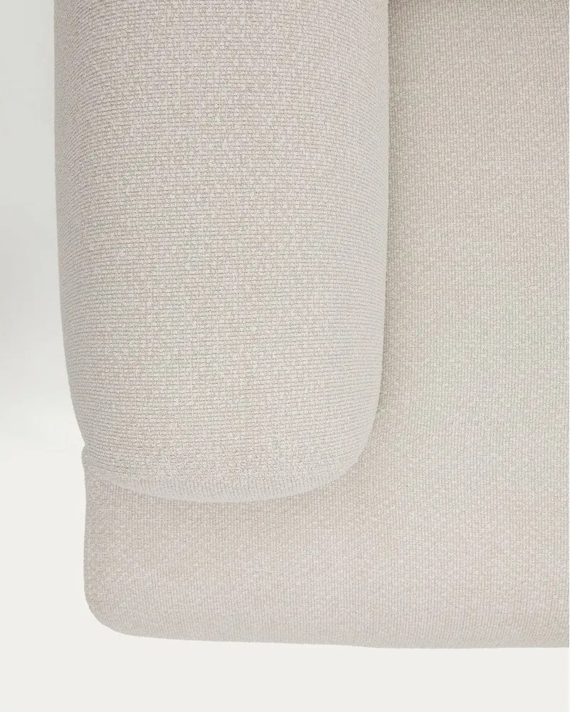 Beżowa częściowo rozkładana sofa z tkaniny szenilowej 214 cm Aurum – Kave Home