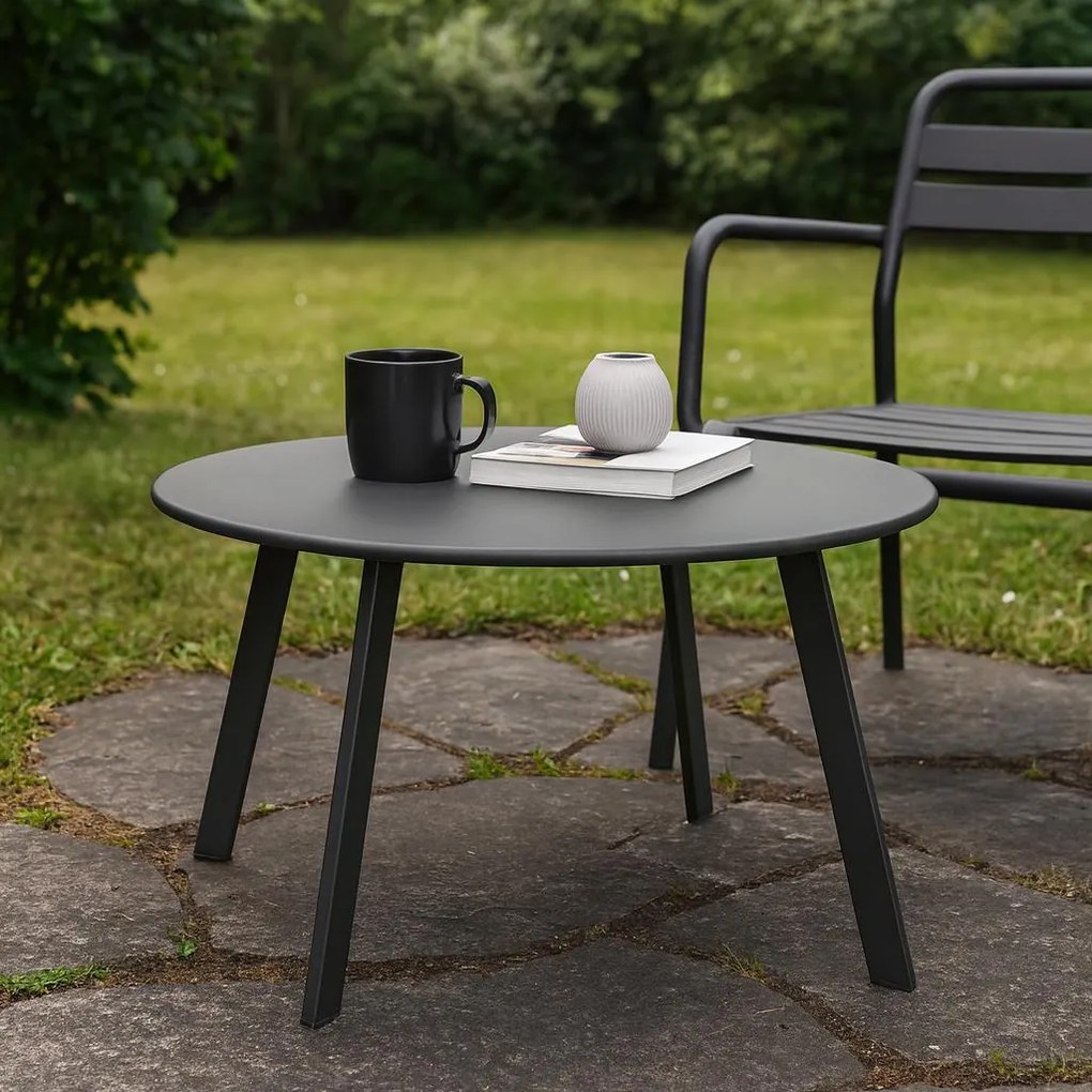 Stolik ogrodowy metalowy SAONA, Ø 70 cm