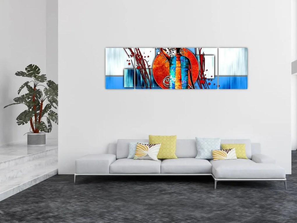 Obraz przedstawiający starożytną osobę (170x50 cm)