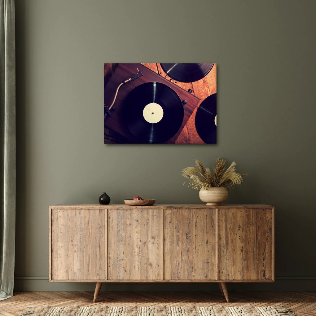 Obraz płyt gramofonowych (70x50 cm)
