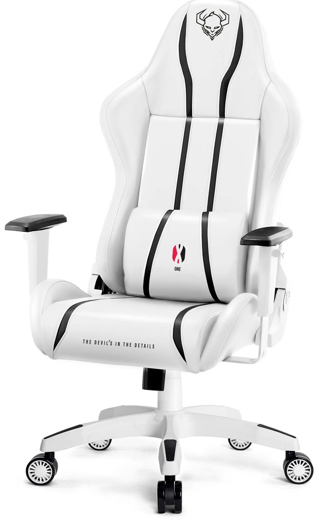 Fotel gamingowy Diablo X-One 2.0 King Size, biało-czarny