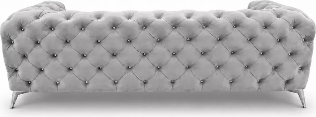Sofa 3 osobowa Moet głęboko pikowana elegancka do salonu na nóżkach