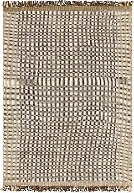 Ręcznie tkany dywan, 100% wełna - 200x290cm - zielony, kremowy, biały - Avalon