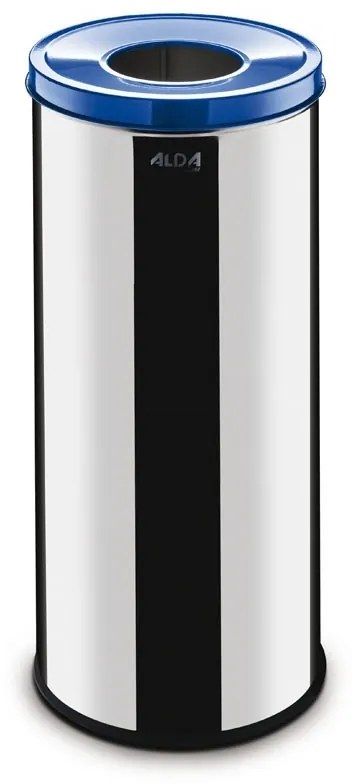 Kosz na śmieci do segregacji odpadów, 45 L, nierdzewny, bez naklejki, papier