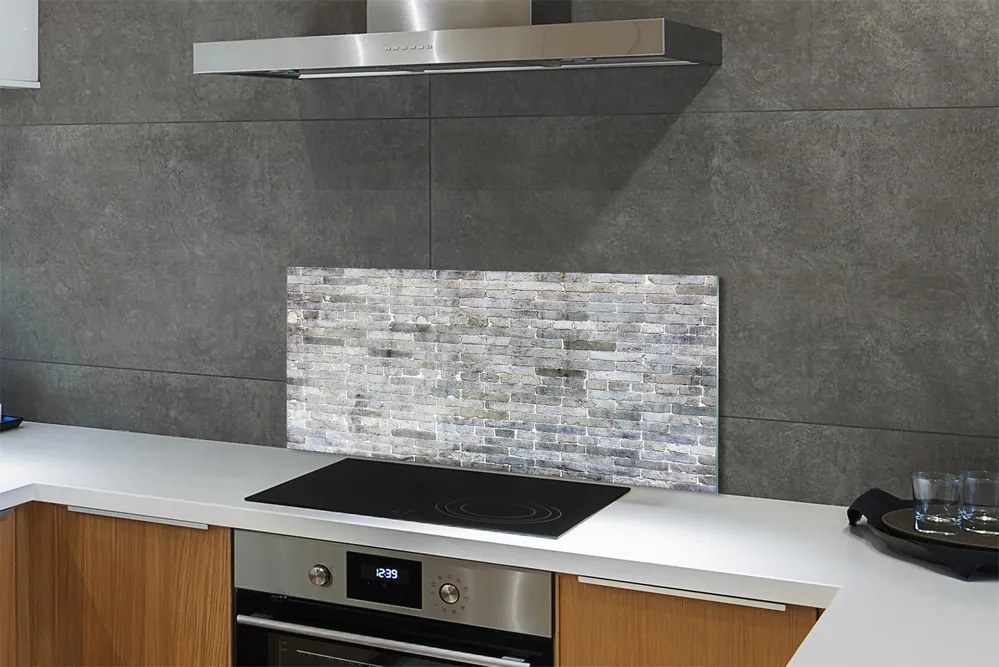 Szklany Panel Industrialna Czerwona Cegła