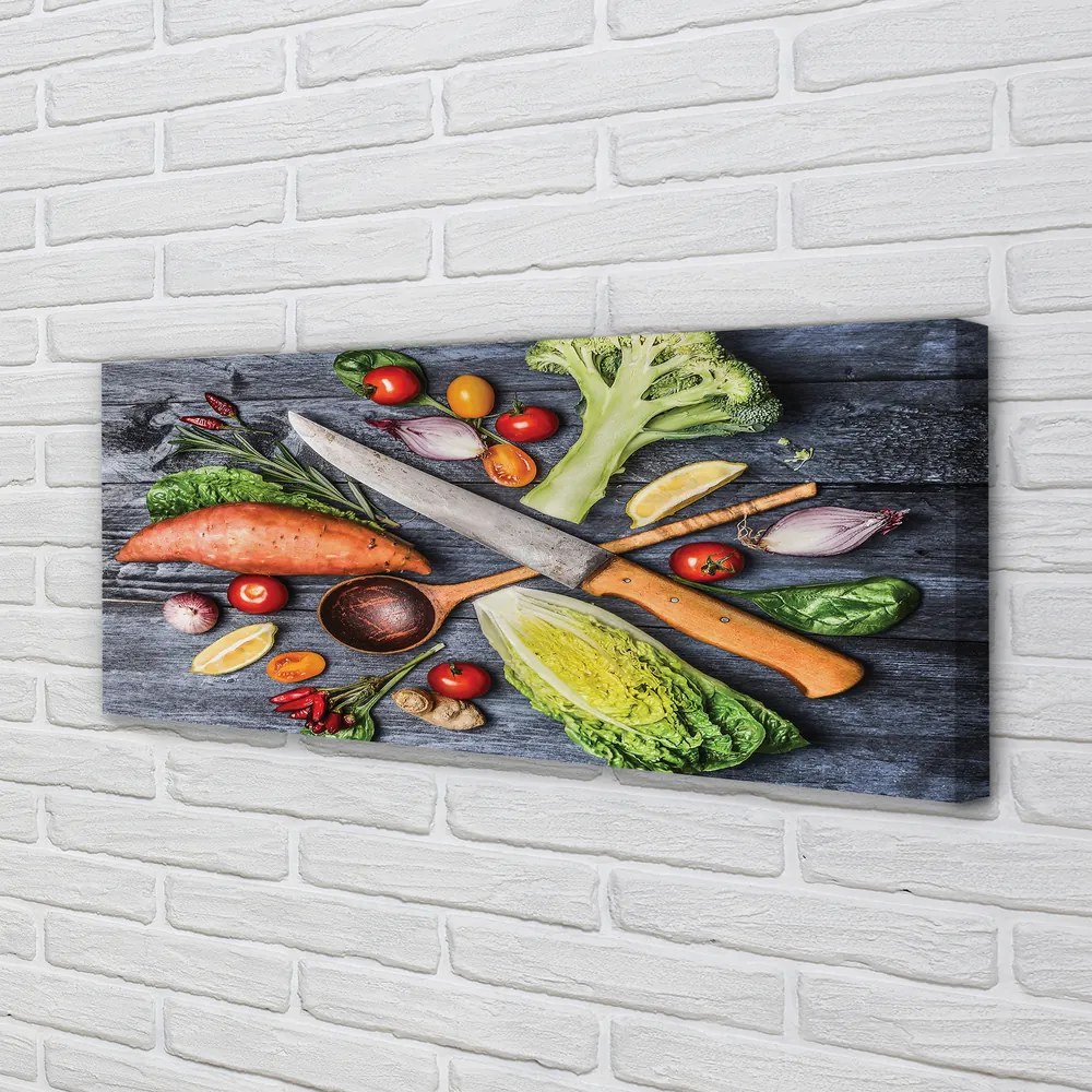 Duży obraz na płótnie Przygotowanie Warzywnego Posiłku