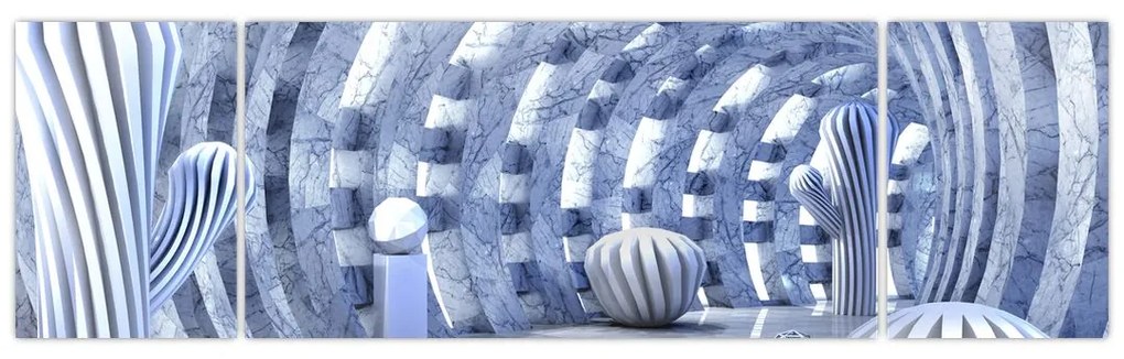 Obraz - abstrakcja 3D (170x50 cm)