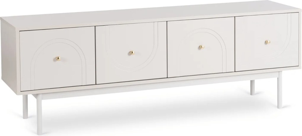 Szafka RTV w stylu glamour Marlen 155 cm, kolor kaszmir