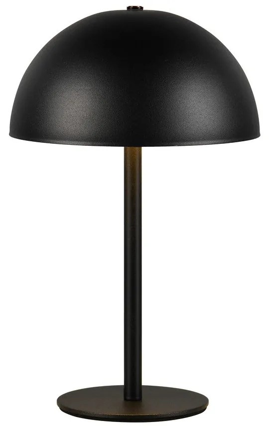 Lampa stołowa LED w kolorze matowej czerni z metalowym kloszem (wysokość 21 cm) Munoz – Trio