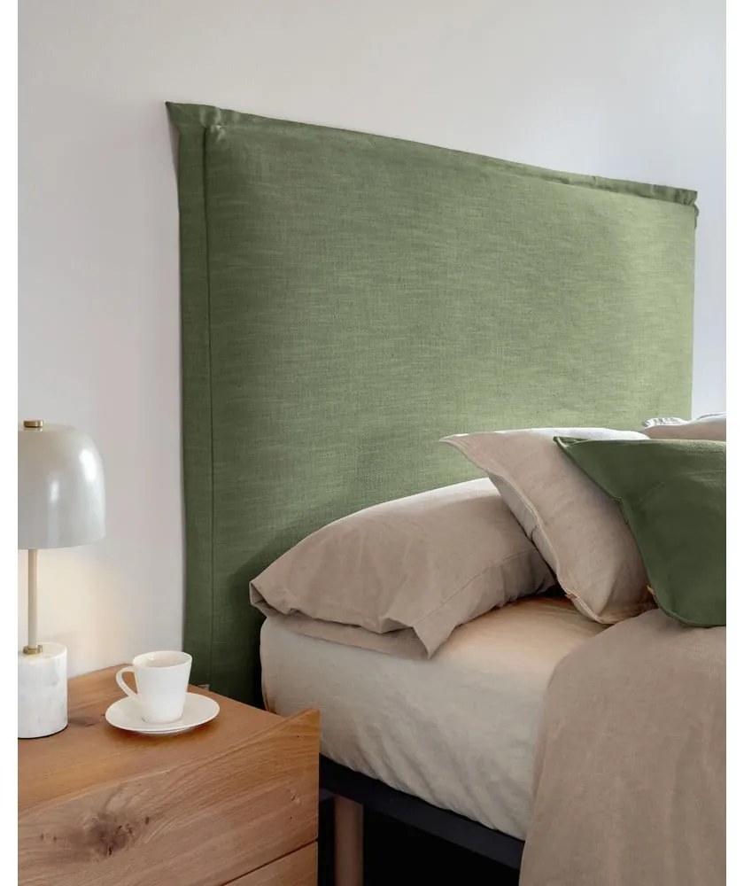 Zielony tapicerowany zagłówek 166x106 cm Tanit – Kave Home
