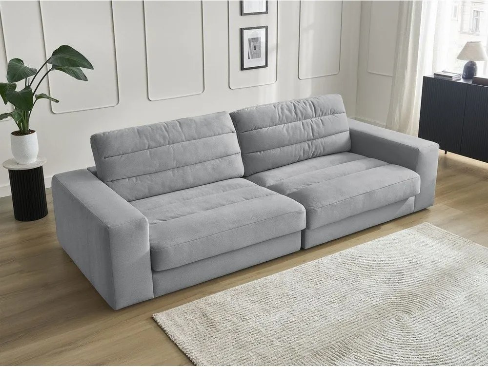 Jasnoszara aksamitna sofa 276 cm Sierra – Bobochic Paris