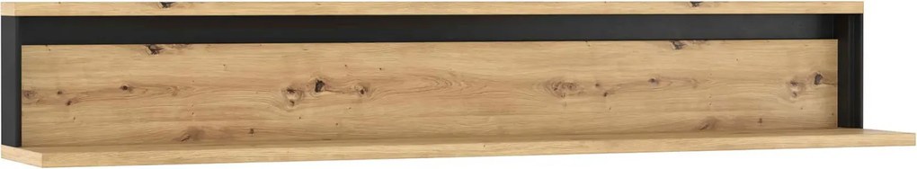 Wisząca półka w stylu industrialnym dąb artisan - QA P3-P60