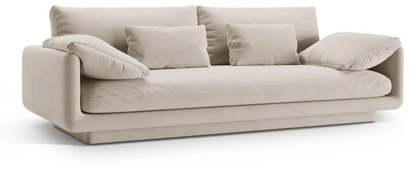 Biała aksamitna sofa 220 cm Torino – Micadoni