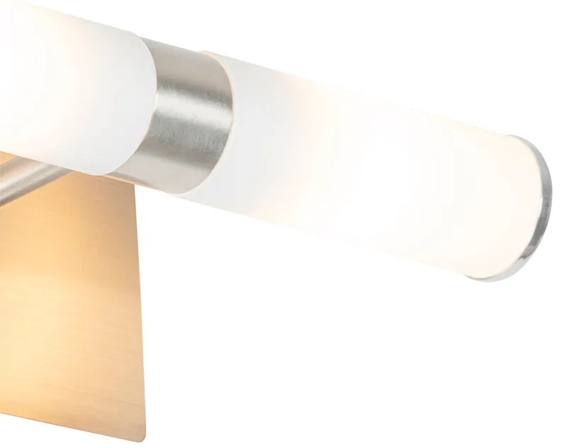 Nowoczesna lampa ścienna do łazienki stal IP44 2-światłowa - Bath Nowoczesny Oswietlenie wewnetrzne