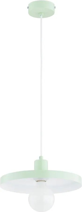 Lampa wisząca na przewodzie LITO 1xE27/15W/230V miętowa