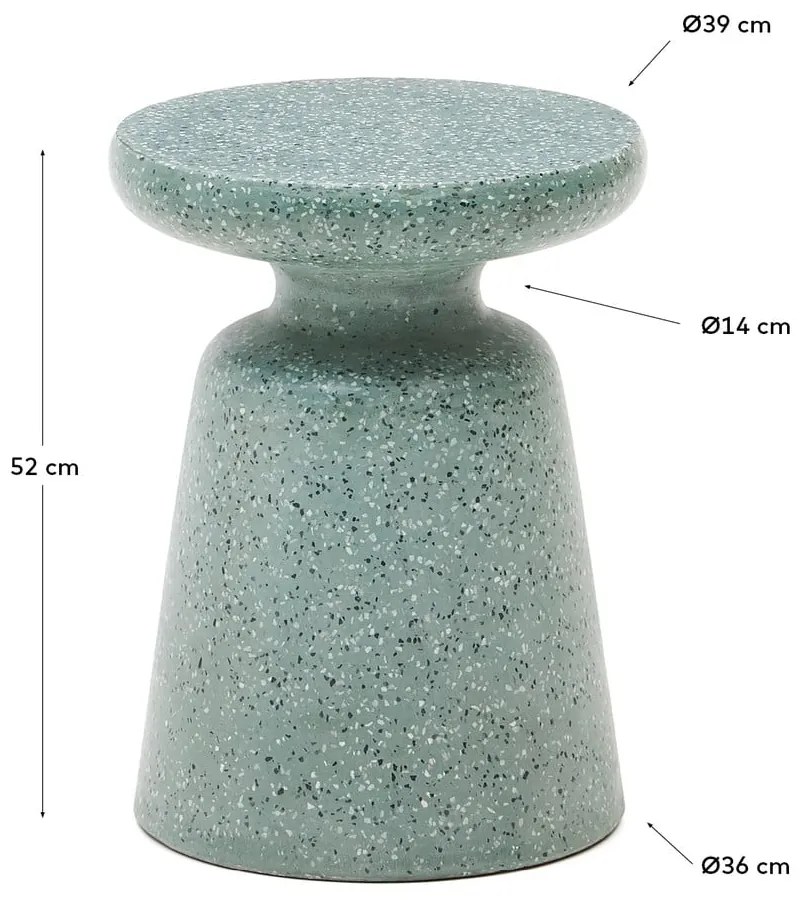 Okrągły ceramiczny stolik ogrodowy ø 39 cm Mesquida – Kave Home