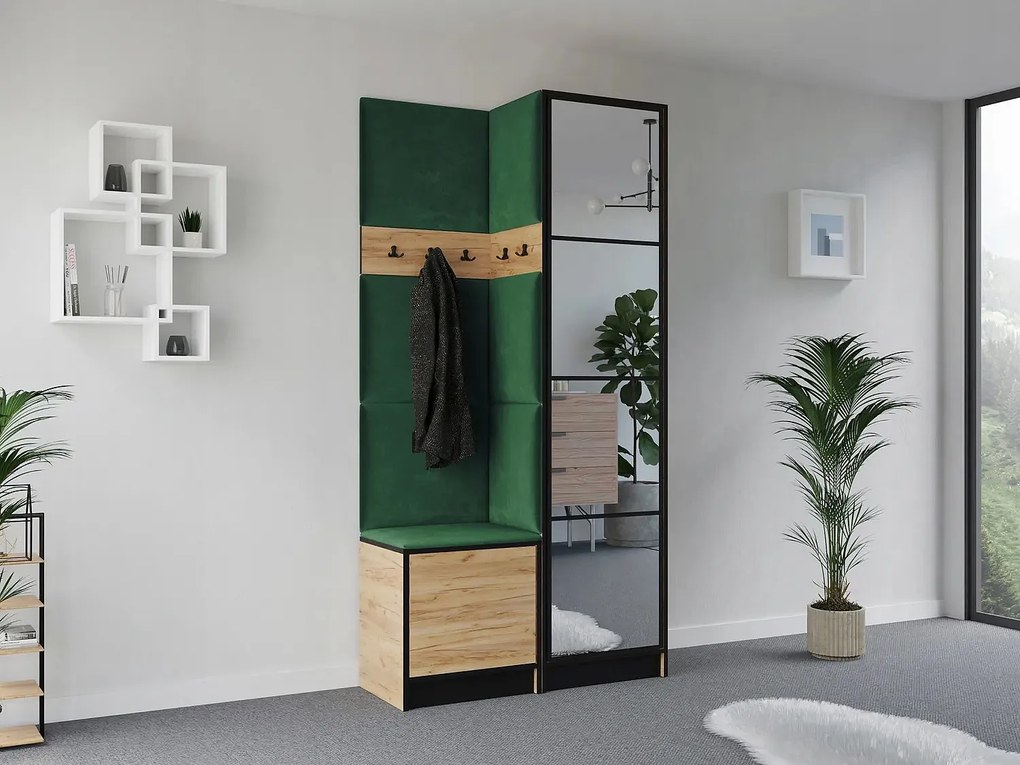 Garderoba EDEN 11 Biały + Zielony
