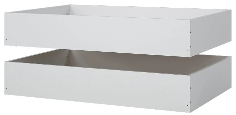Białe szuflady pod łóżko zestaw 2 szt. 90x190/140x190 cm Naia – Tvilum