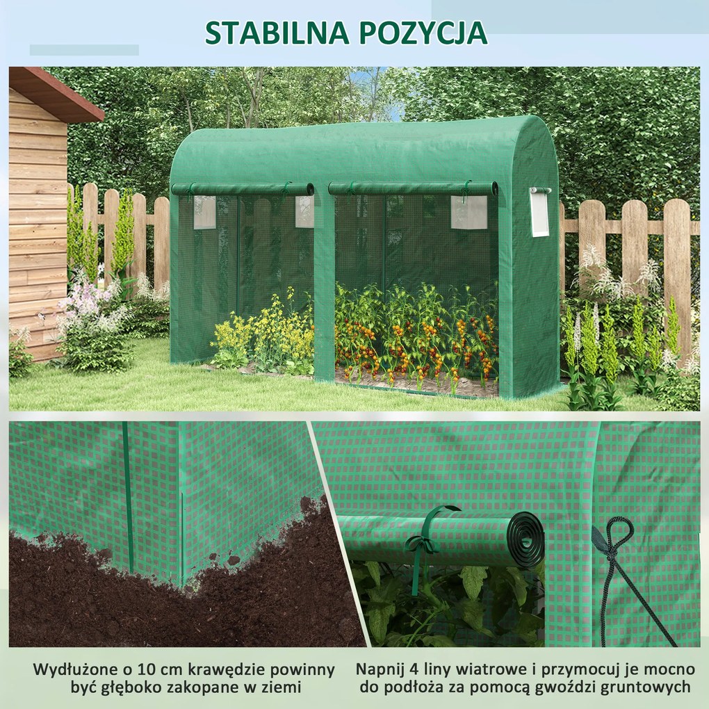 Szklarnia foliowa Outsunny cieplarnia na pomidory