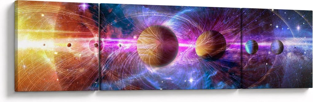 Obraz - Układ Słoneczny (170x50 cm)