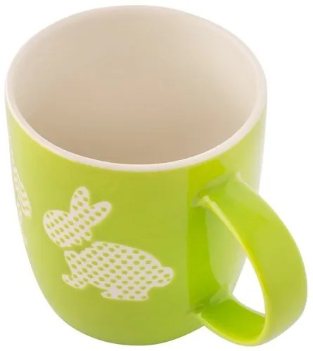 Altom Porcelanowy kubek Króliczki, 360 ml, zielony