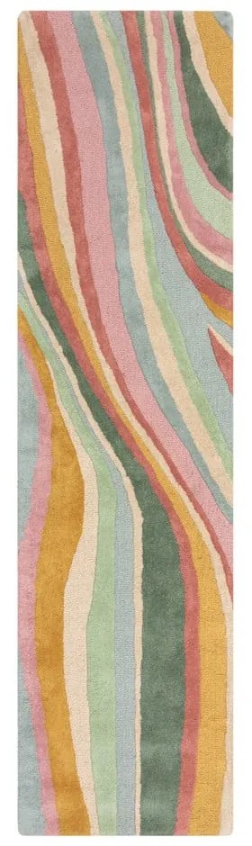 Wełniany chodnik tkany ręcznie 60x230 cm Abstract Flow – Flair Rugs