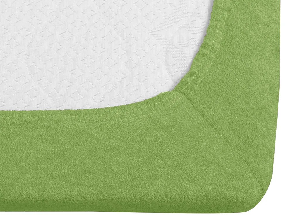 PrzytulneMieszkanie.pl Prześcieradło frotte EXCLUSIVE zielone 200x220 cm