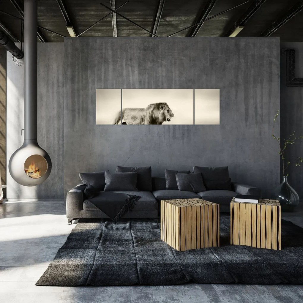 Obraz - Głodny lew (170x50 cm)