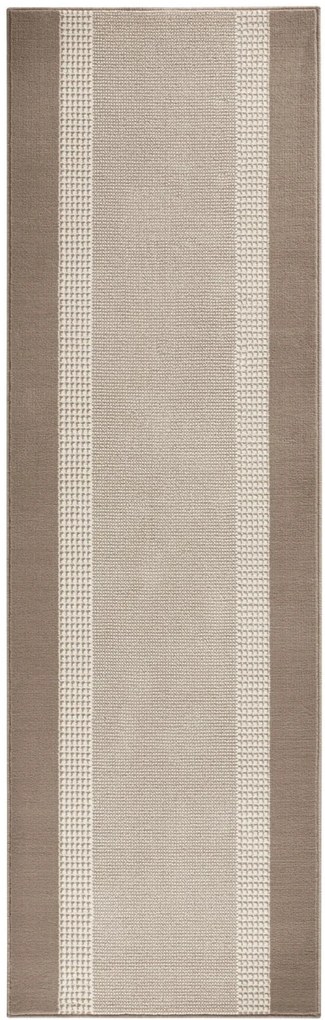Dywan nowoczesny Basic beżowo-kremowy chodnik 80 cm x 250 cm