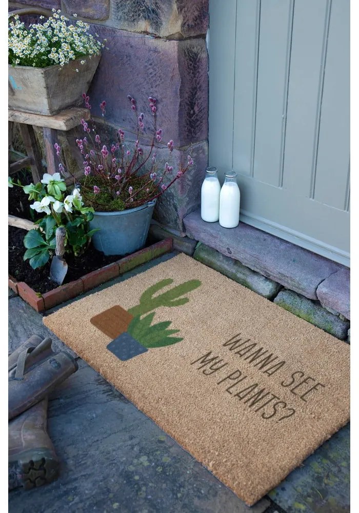 Wycieraczka z włókna kokosowego 60x90 cm Wanna See My Plants – Artsy Doormats