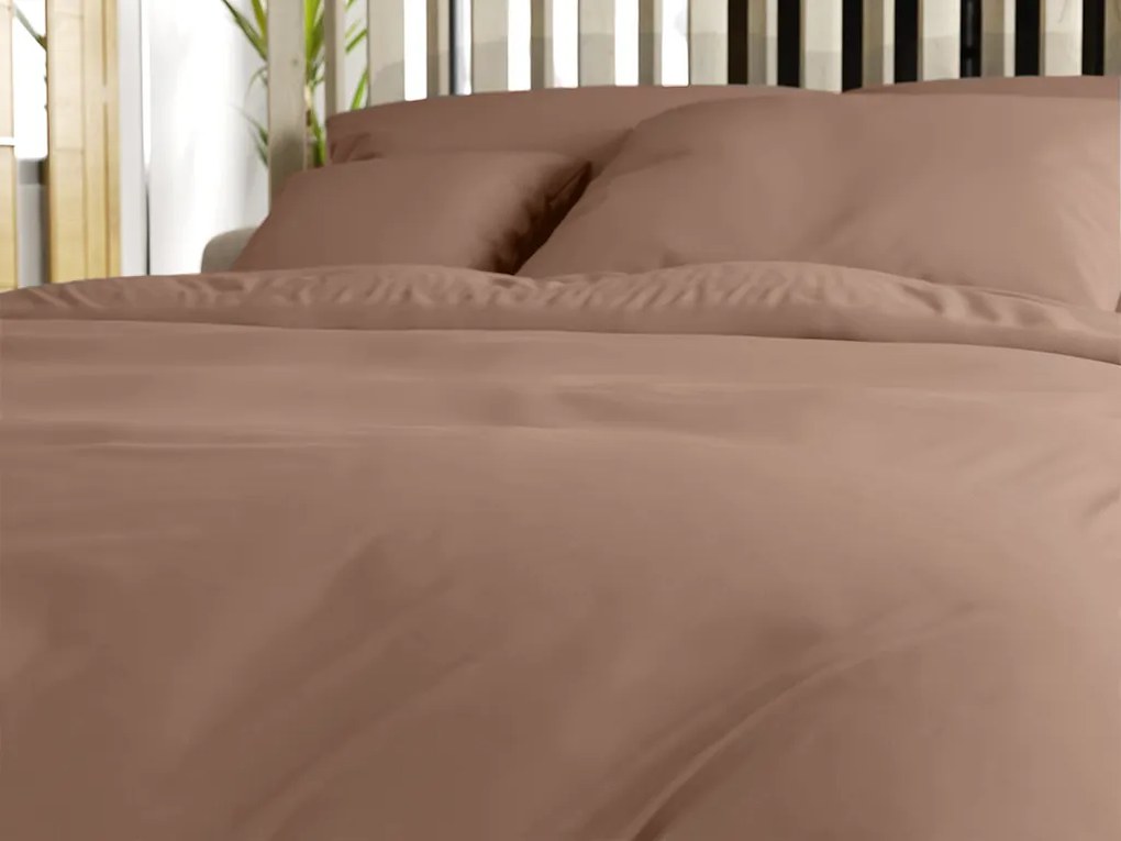 PrzytulneMieszkanie.pl PrzytulneMieszkanie.pl Bawełniana pościel LUX brązowa kieszeń hotelowa Rozmiar pościeli: 70 x 90 cm | 140 x 200 cm