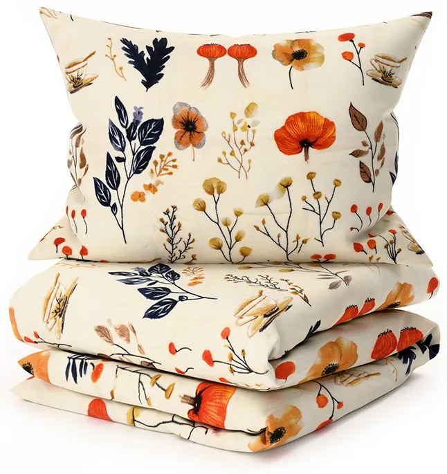 PrzytulneMieszkanie.pl PrzytulneMieszkanie.pl Pościel z mikropluszu PAPAVA kremowa Rozmiar pościeli: 2 szt 70 x 90 cm | 200 x 220 cm