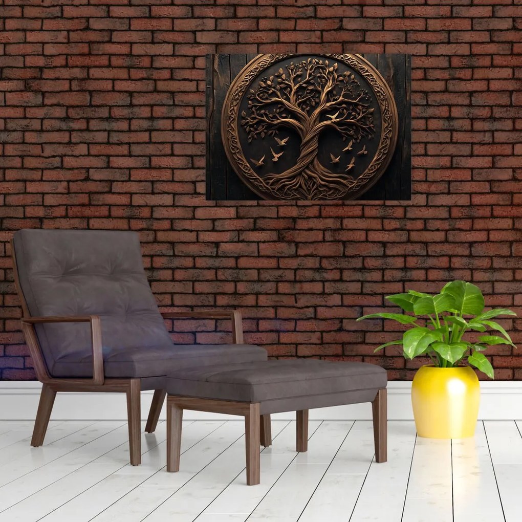 Obraz – Drewniane drzewo życia (70x50 cm)