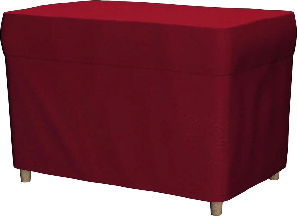 Pokrowiec na podnóżek Strandmon kolor czerwony tkanina strukturalna
