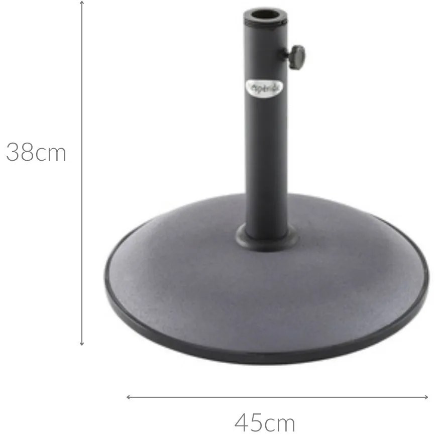 Stojak pod parasol ogrodowy, betonowa podstawa, 15kg