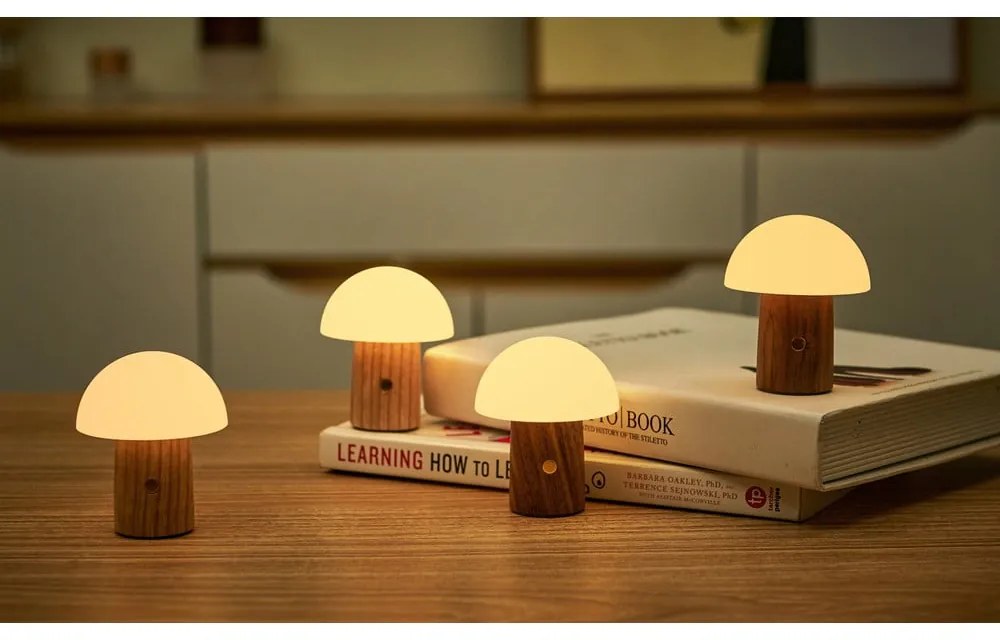 Lampa stołowa LED ze ściemniaczem z litego drewna jesionowego (wysokość 7 cm) Alice – Gingko