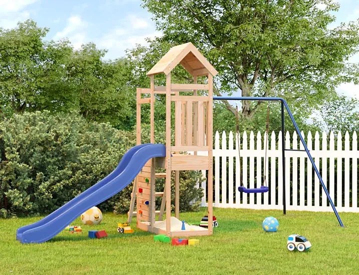 Plac zabaw do ogrodu z huśtawką i zjeżdżalnią Lapis 5X