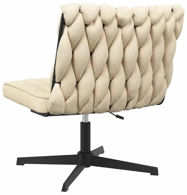 Fotel do biurka glamour kremowy B5-E37