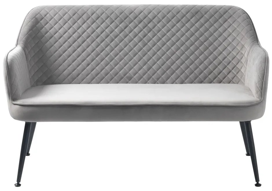 Jasnoszara aksamitna sofa 129 cm Berrie – Unique Furniture