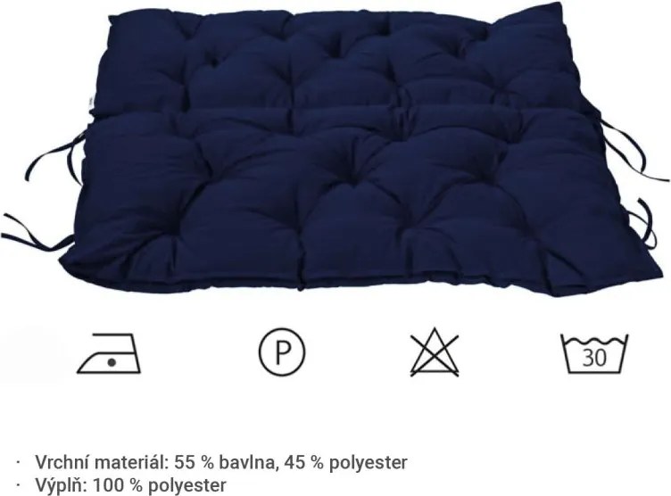 STILIST poduszki na ławkę, 98 x 100 x 8 cm, niebieska