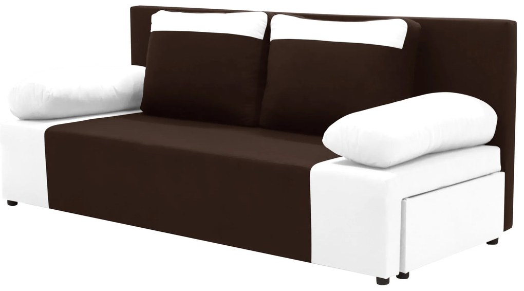 Kanapa sofa 3 os z funkcją spania SONI Brązowy/Biały