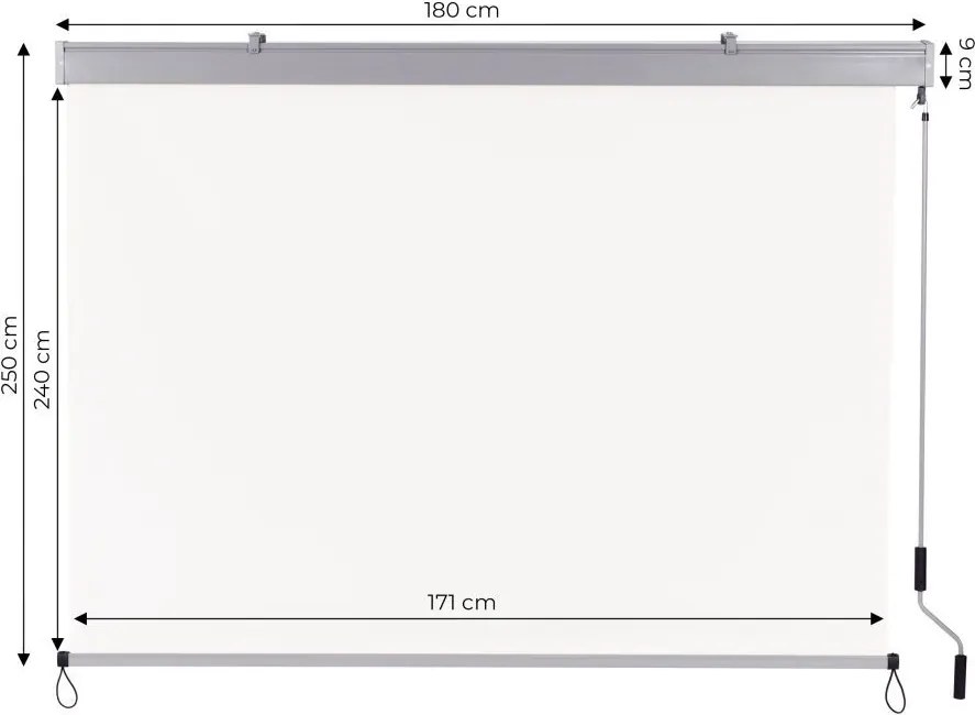 Roleta pionowa zwijana AW-038 - markiza na okno, drzwi balkonowe, tarasowe, beżowa