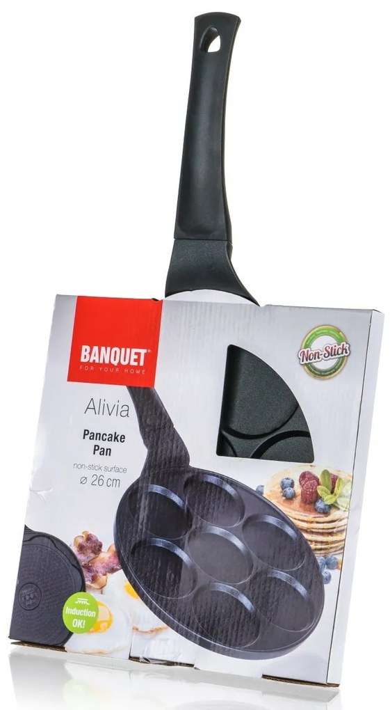 Banquet Patelnia do 7 naleśników znieprzywierającą powierzchnią ALIVIA 26 cm