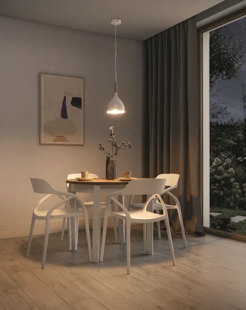 Lampa wisząca WOLDES I biała ELTAP